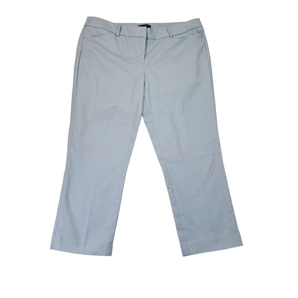 Willi Smith Women's Ankle Pants Size 10 Tapered Leg Trousers Stretch  Blue NWT